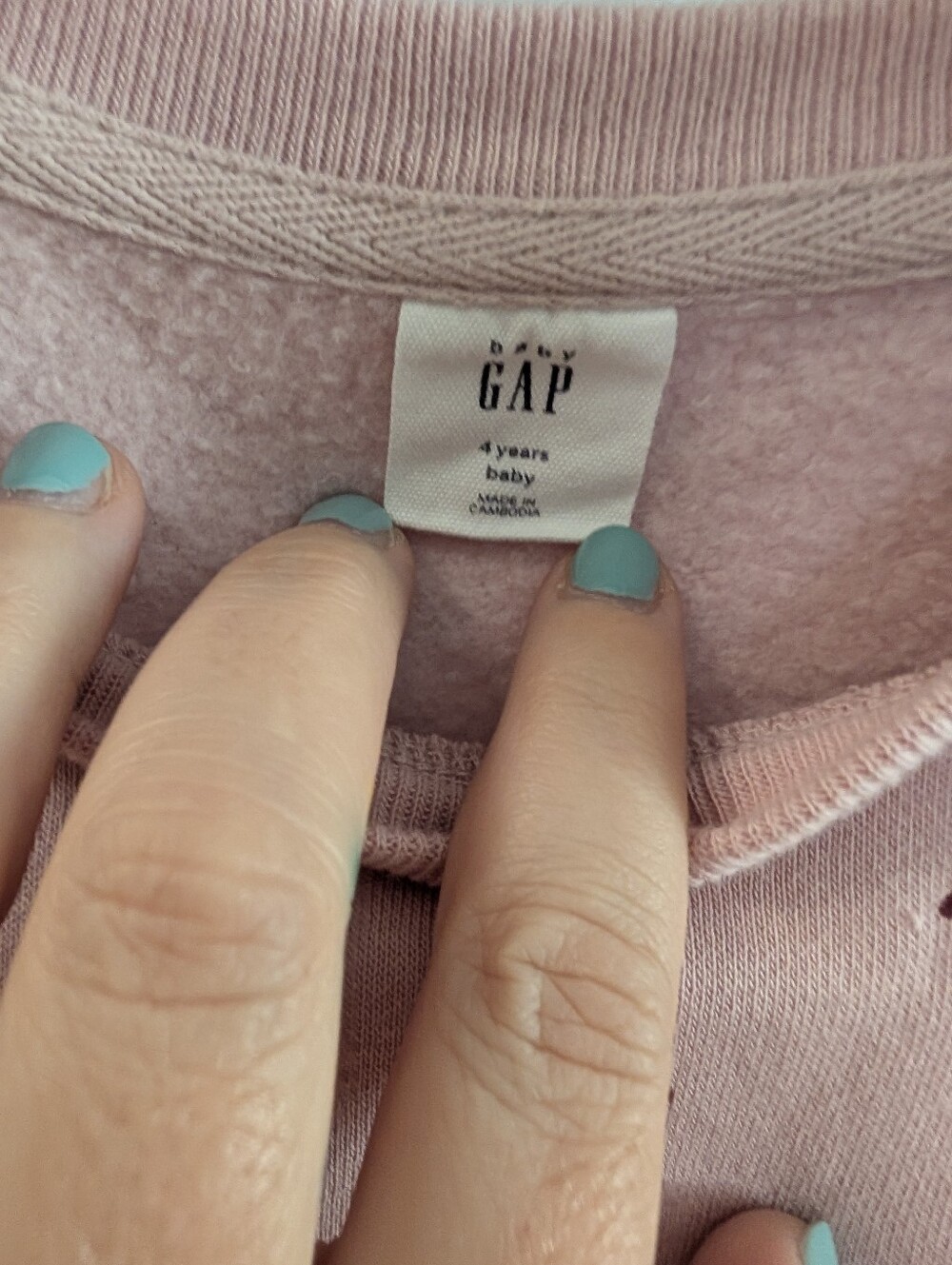 Baby Gap Ruffle Sweatshirt Dress With Hearts - Picture 3 of 5